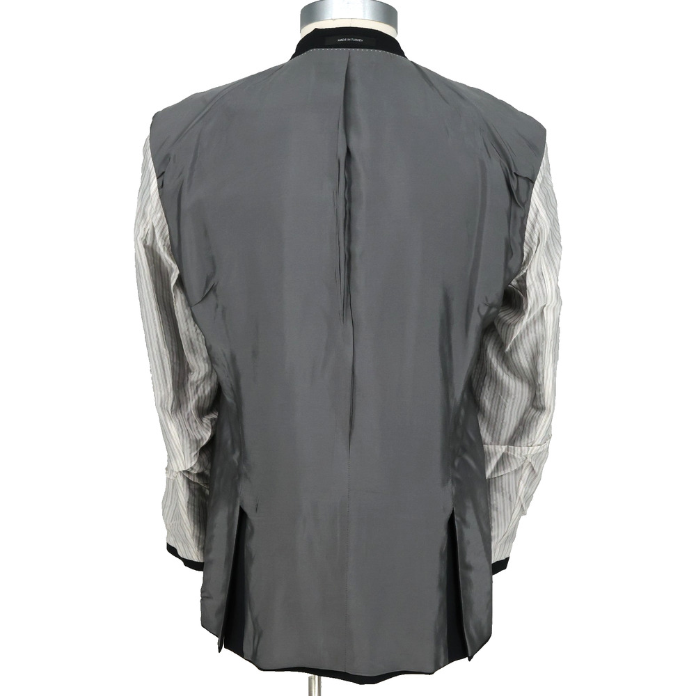 Hugo Boss Sport Coat Mens 42L Black Gray Wool Micro Plaid Jacket Preppy Career - Picture 14 of 16